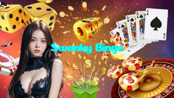 Swanky Bingo casino presented on mobile device in Pakistan with slots and live games